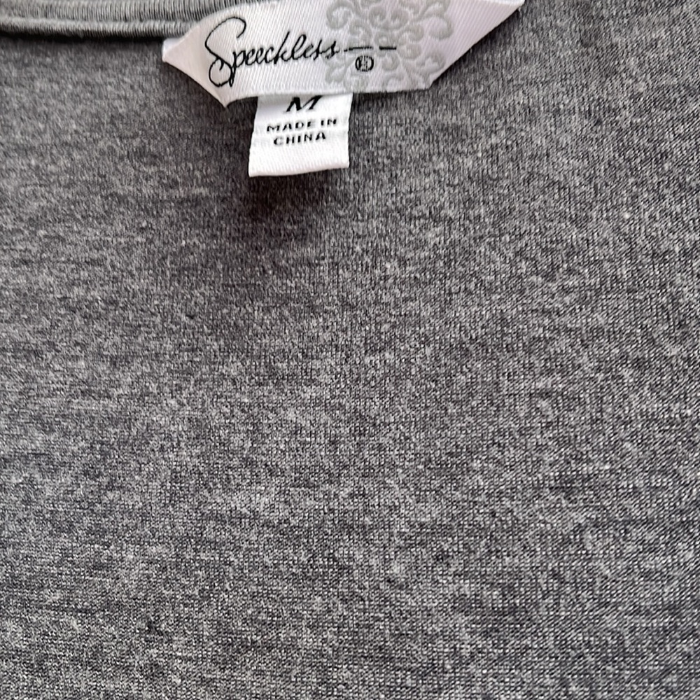 Speechless Gray Short Sleeve Dress Size M - Picture 4 of 7